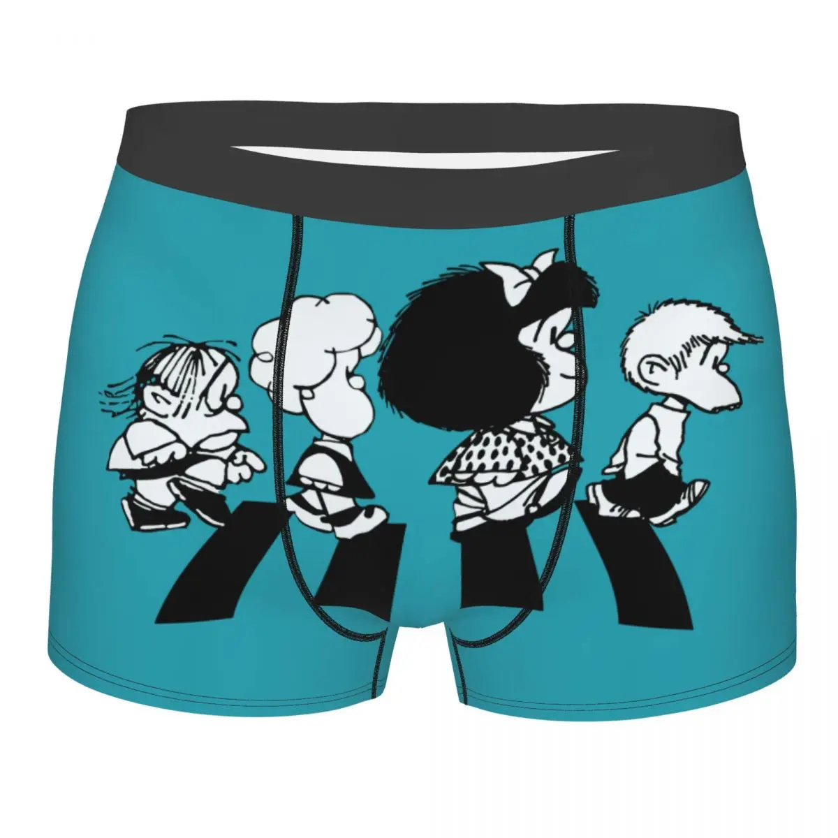 

Her Friends Men Boxer Briefs Underpants Mafalda Cartoon Highly Breathable Top Quality Sexy Shorts Gift Idea