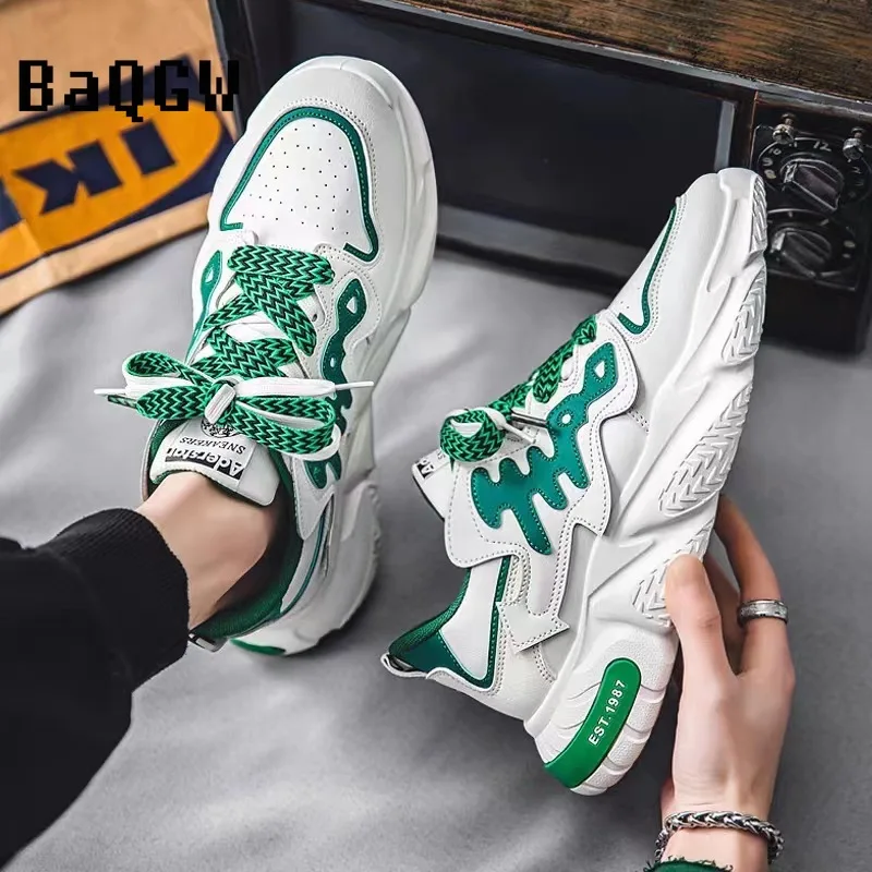 Dress Shoes Chunky Sneakers Men Casual Running Shoes Fashion Leather Color  Block Breathable Height Increased Flat Platform Loafers Shoes 230809 From  Ping03, $28.03 | DHgate.Com
