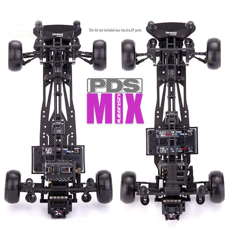 USUKANI PDS MIX 1/10 RWD RC 전기 원격 제어 모델 자동차 드리프트 레이싱 키트 프레임, 성인 어린이 장난감 차량