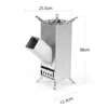 Outdoor Portable Fire Wood Heater Simple Picnic Camping Stove for Barbecue Equipment Rocket Stove 6