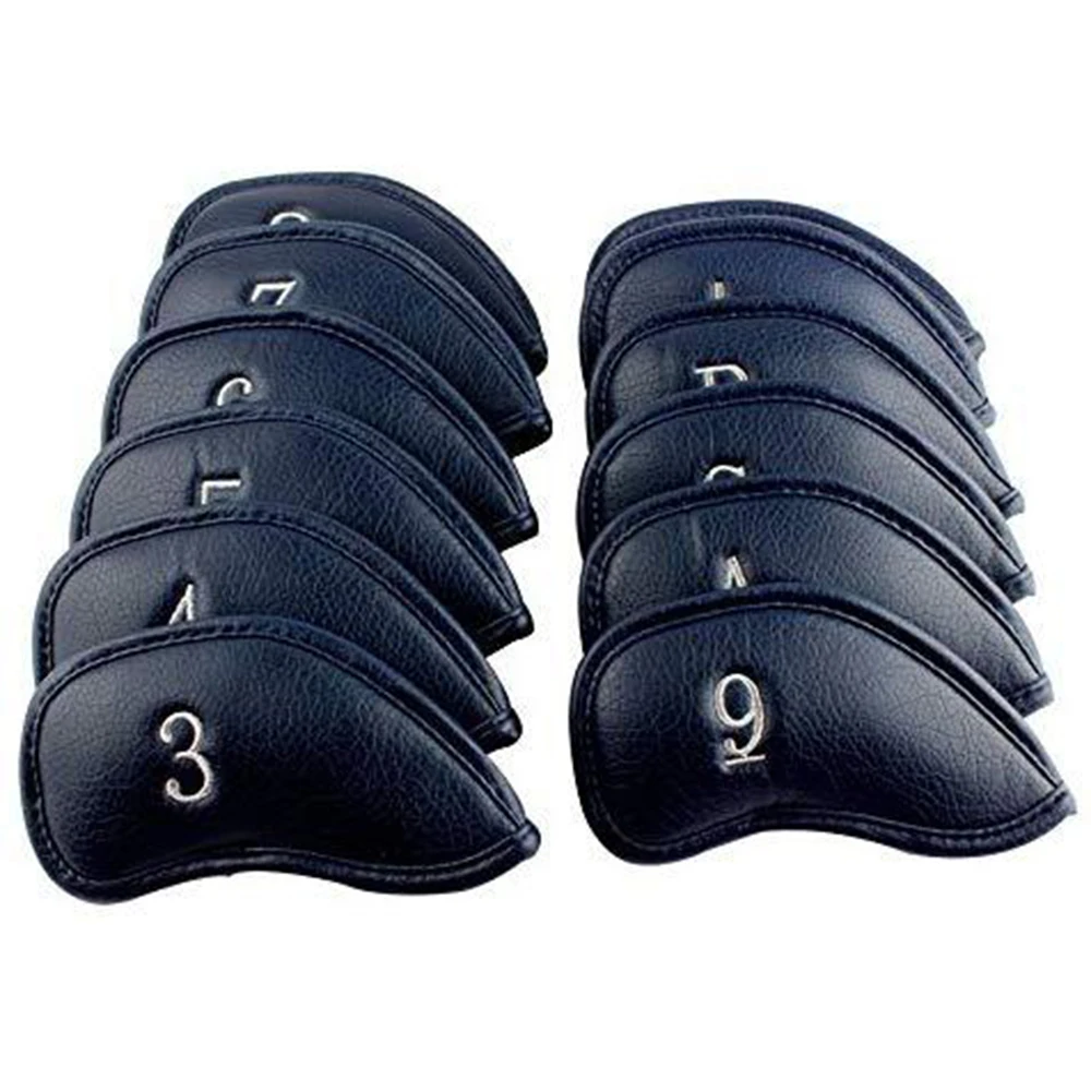 

4pcsGolf Club Accessories Golf Club Iron Set Full Set Wooden+Fairway Wood+Irons+Putting Head Cover DS Leather Protect Your Clubs