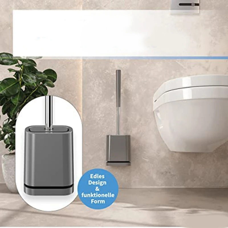 Silicone Toilet Brush Toilet Brush Holder With Wall Mounting Turbo Drying bathroom accessories toilet brush set toilet brush holder
