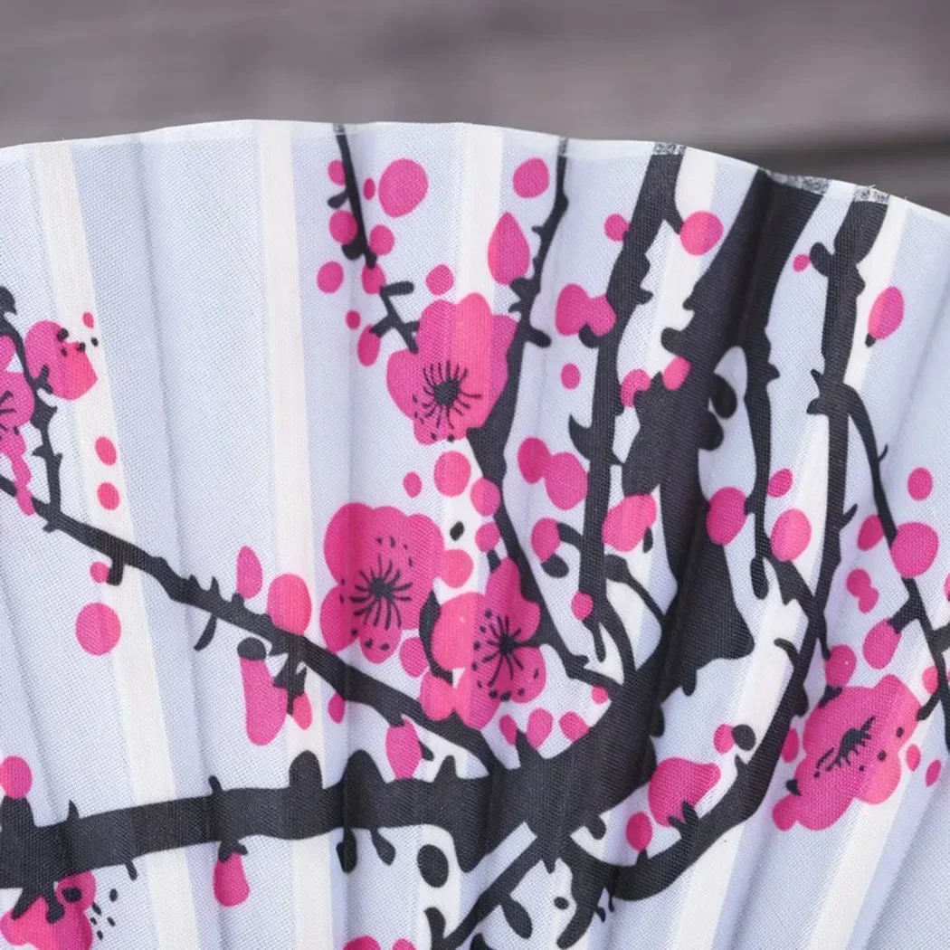 Cherry Blossom Fans Asian Wedding Favor Gift Party Reception Japanese Style Folding Fan Summer Decoration Bamboo 21cm