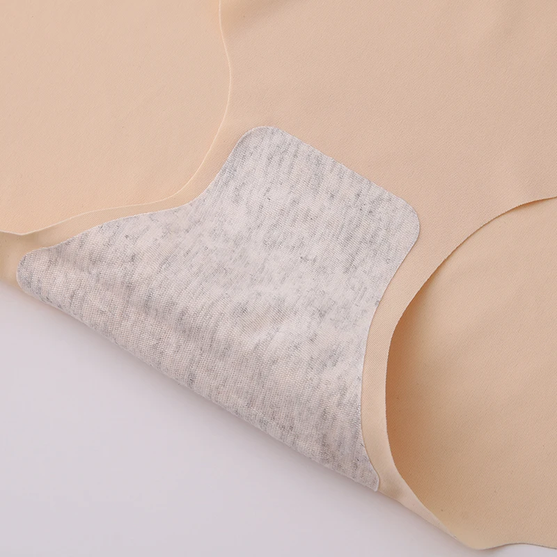 3-Piece Set of Seamless Silk Satin Women's Panties with Wavy Edge and Comfort Fit