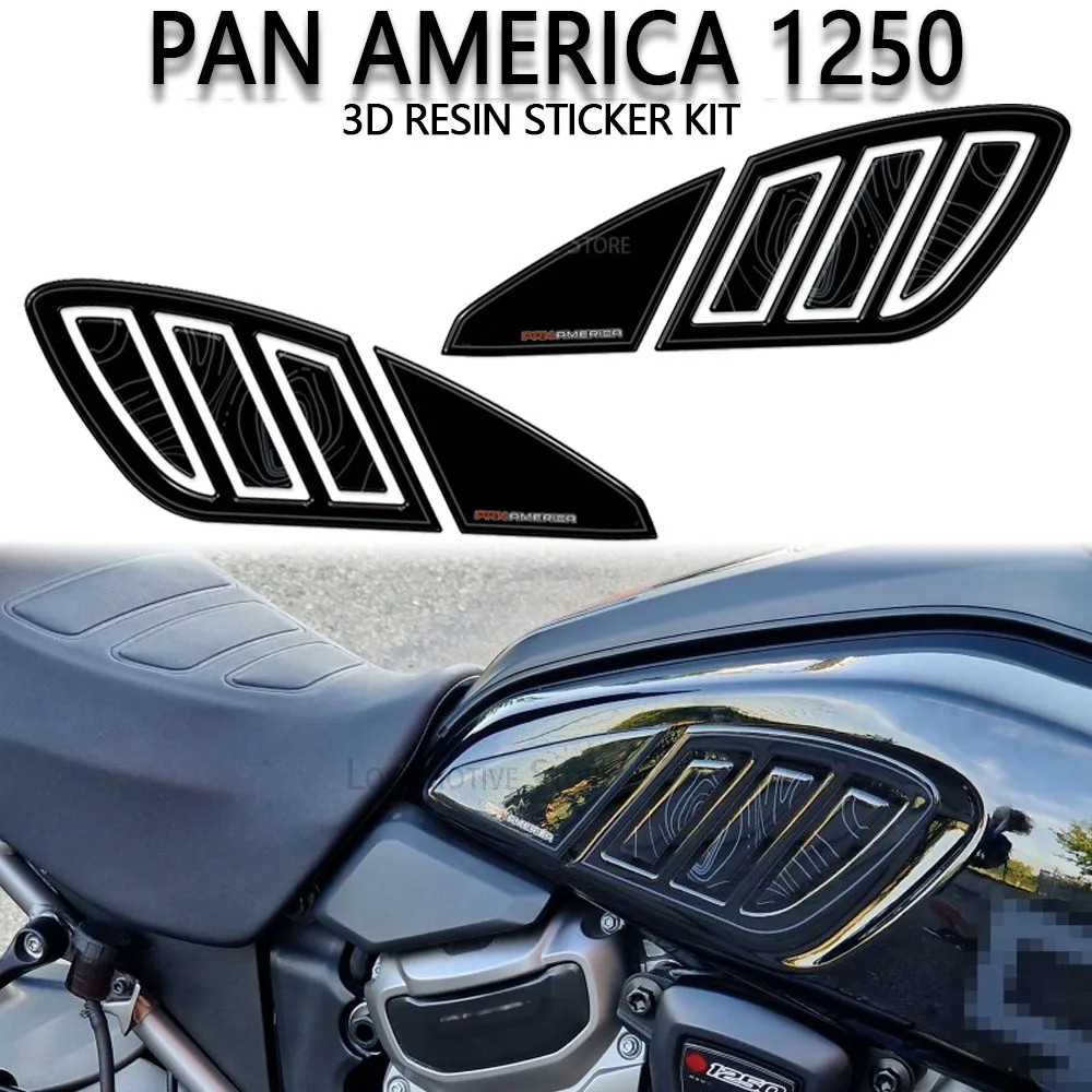 

Аксессуары Panamerica 1250, 3D гелевая эпоксидная смола, наклейка на бак, защитный комплект для Harley Davidson Pan America 1250 2020-2023