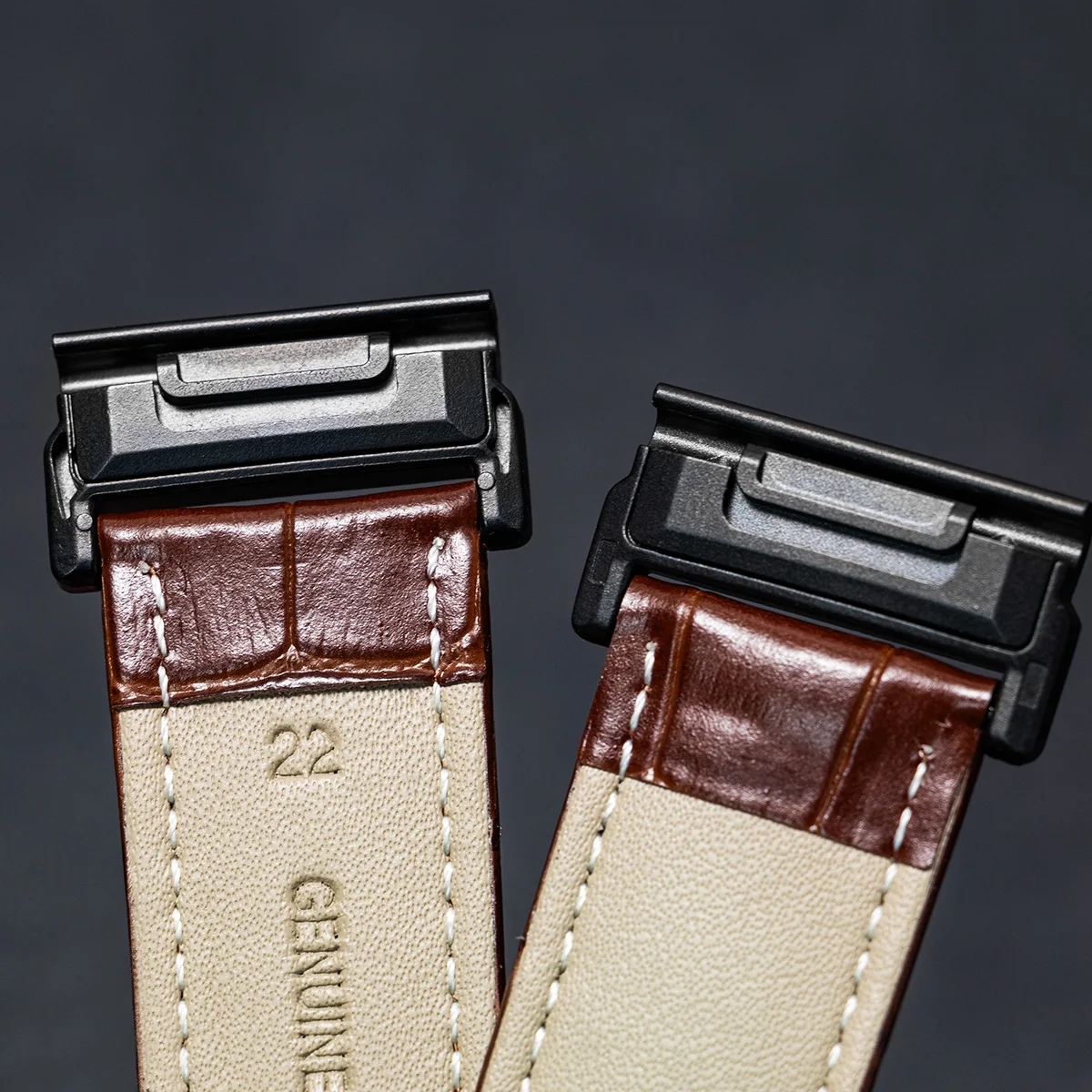 Premium Leather Strap for Garmin Smartwatch - Quick Fit Bracelet