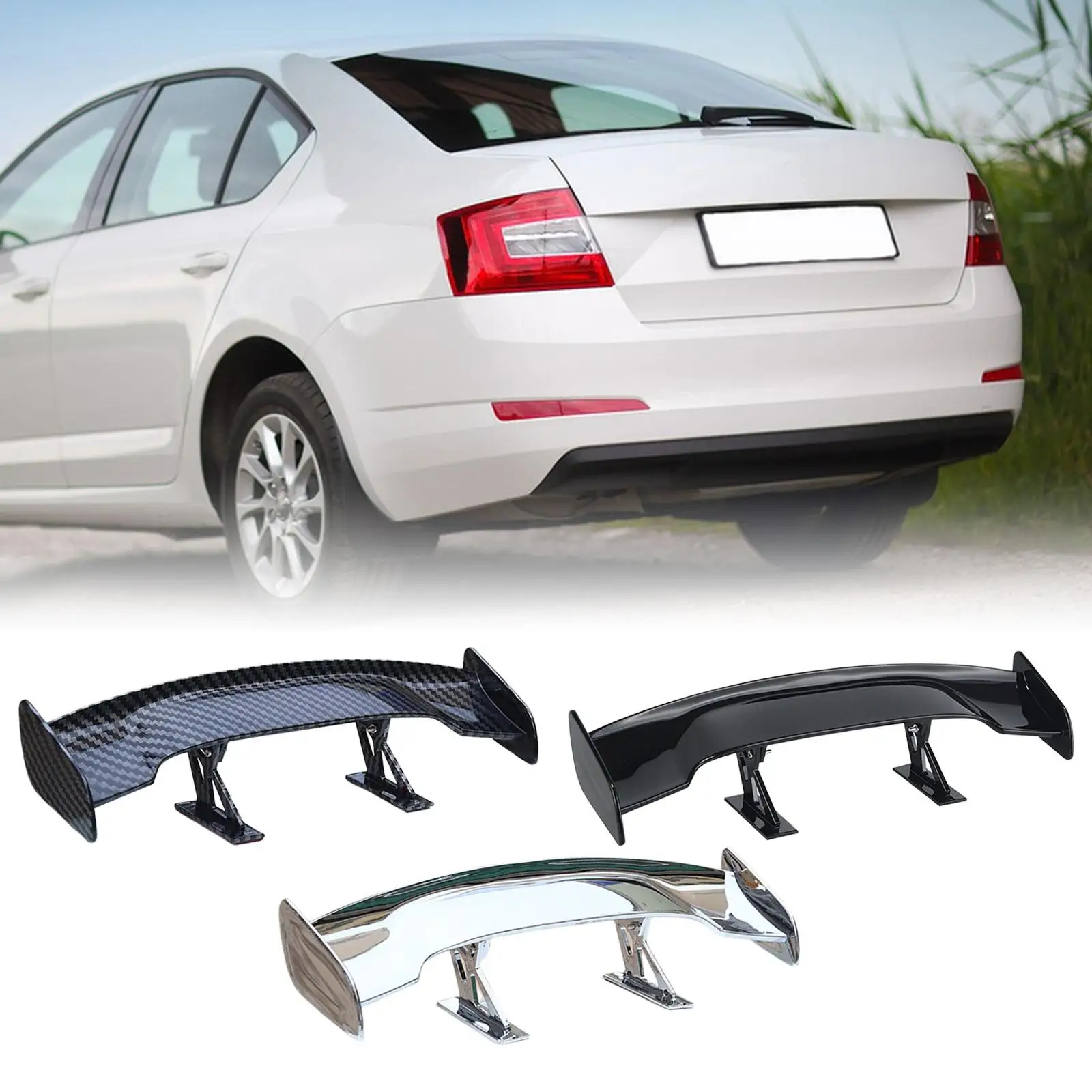 Buy AndyGo Universal Car Mini Spoiler Wing Small Model Carbon Fiber Auto Car  Tail Decoration Spoiler Wing Accessories Car-Styling Online at  desertcartINDIA