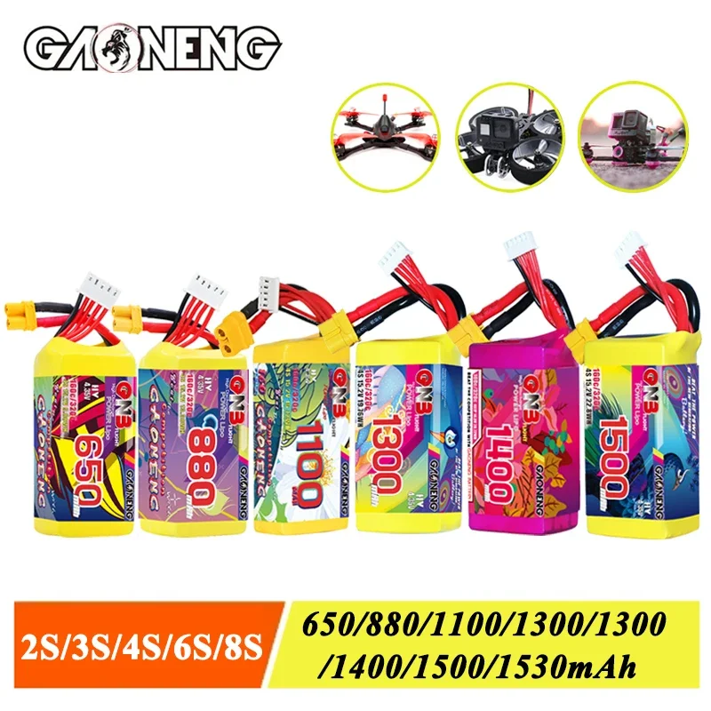 Batterie Lipo 2S-8S 650-1530mAh 160C pour Drone RC