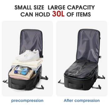 Vacuum Backpack Travel Bag for Men Large Capacity Backpack Business Laptop Backpack Women Men Expandable Backpack School Bag 5