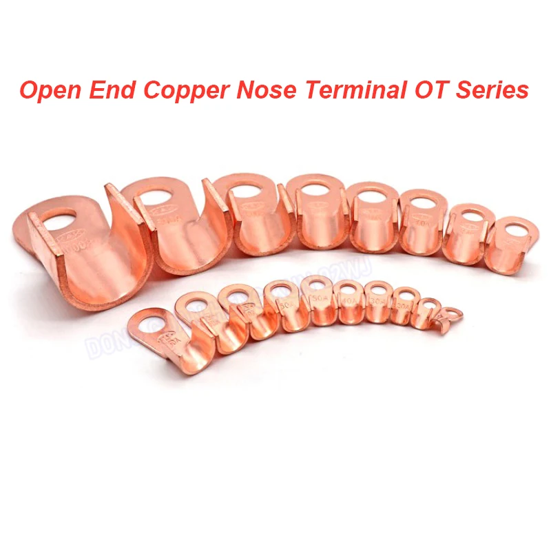 

1/5 PCS Openings Copper Nose OT Series Wire Terminals Wire Nose Open Nose Copper Terminals Grade A National Standard