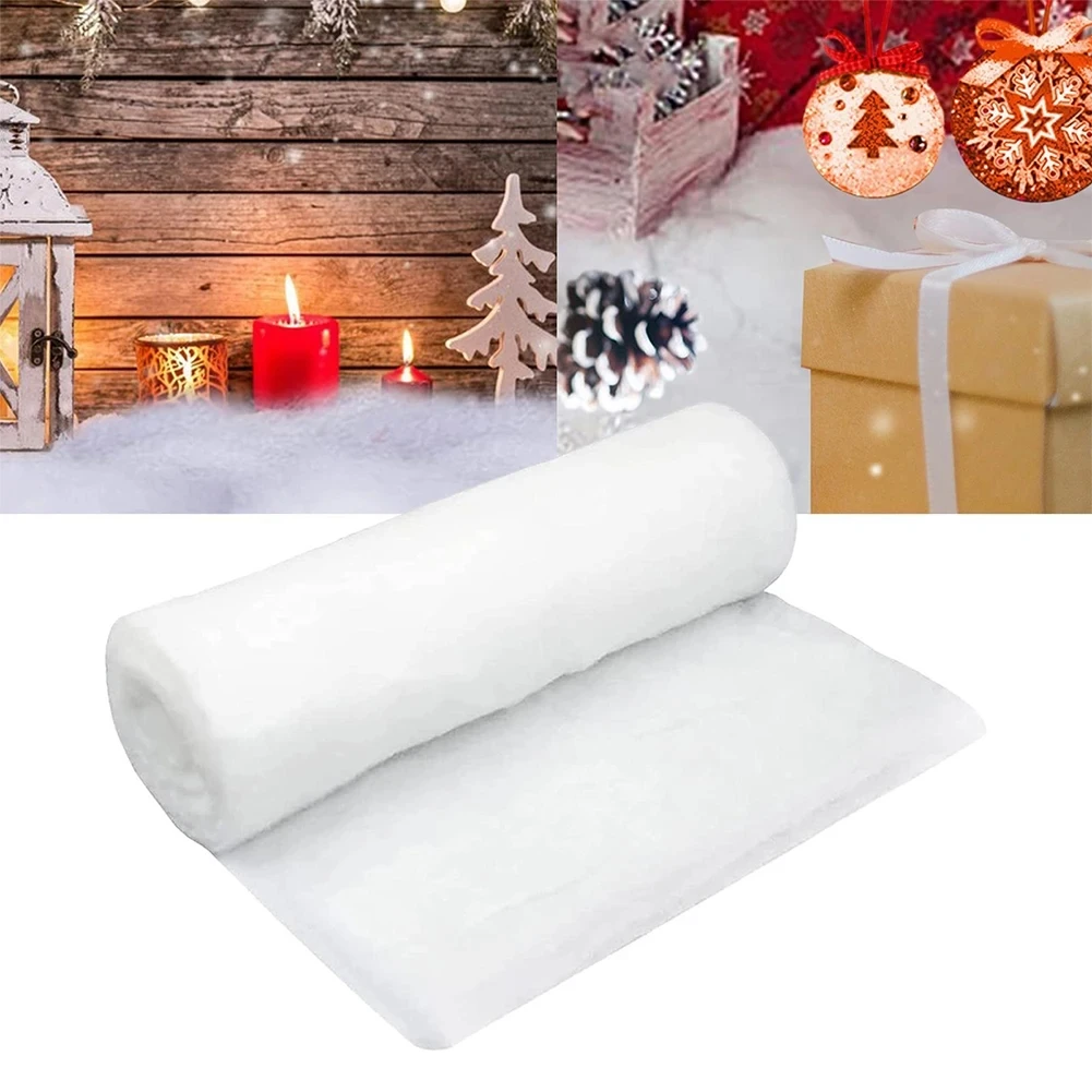 Christmas Winter Artificial Snow Blankets Thickened Rolls Cotton Snow Sheet for Festival DIY Decor