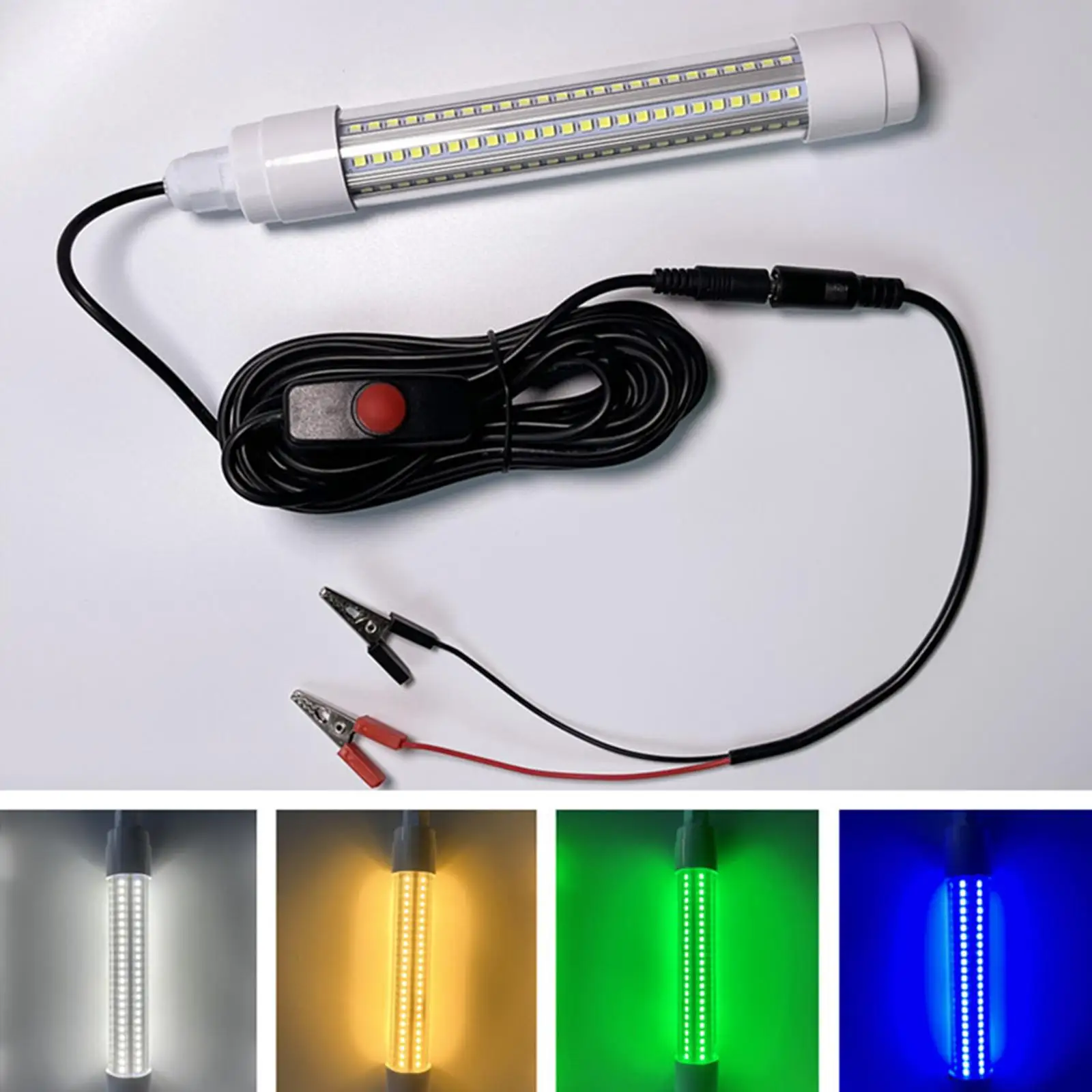

Fishing Light Fish Finder Lamp LED with 5M Cord Submersible Waterproof Underwater for Night Fish Boat Accessories Squid Crappie