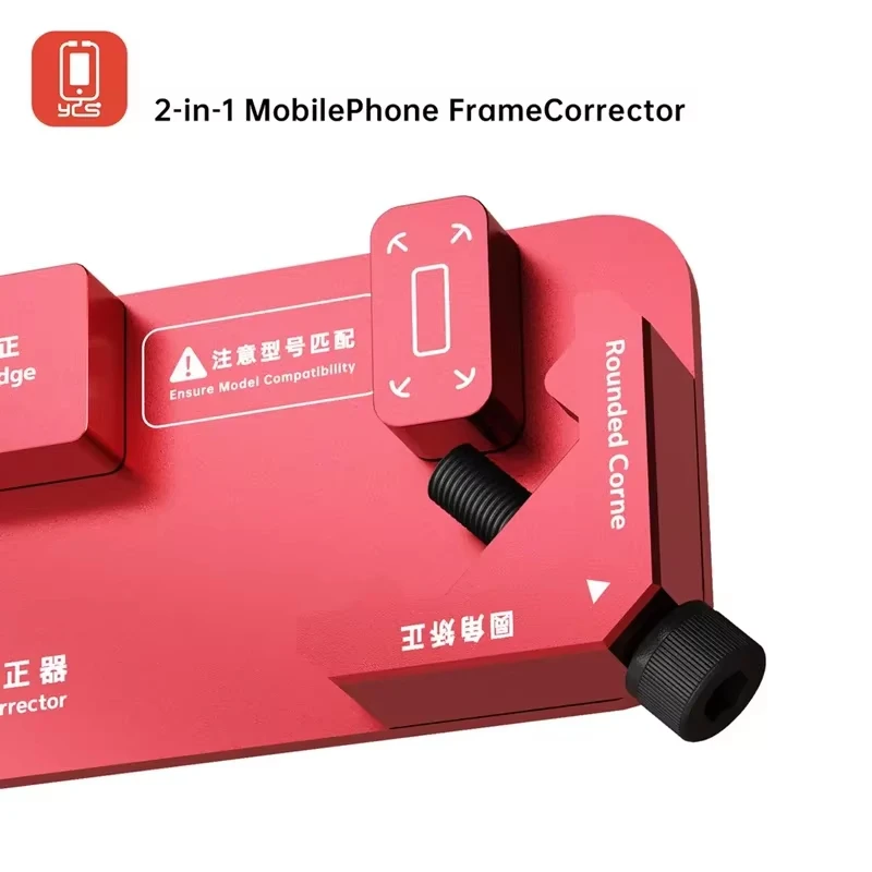 YCS Correttore per Cornici di Telefoni Cellulari 2-in-1, Correttore Angolare, Strumenti di Riparazione per la Piegatura della Cornice Centrale del Telefono a Doppia Stazione - Image 5