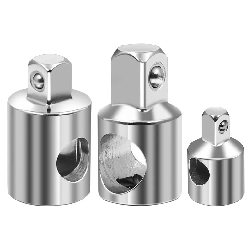 

1/4" 1/2" 3/8" Ratchet Wrench Adapter Chrome Vanadium Sleeve Adapter Drive Socket Converter Wrench Transform Joint Converter