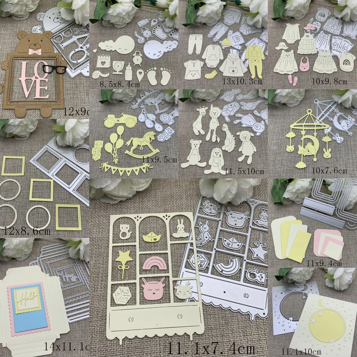 New Baby Series Decoration Metal Cutting Dies Stencil Die Cut Per Fai Da Te Scrapbooking Album Paper Card Goffratura