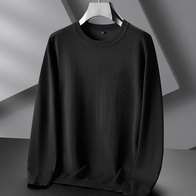 8XL 7XL 6XL 2023 New Fall Winter High End Cashmere Sweater Men Long Sleeve O-Neck Mens Pullover Sweaters Keep Warm Pull Homme 2