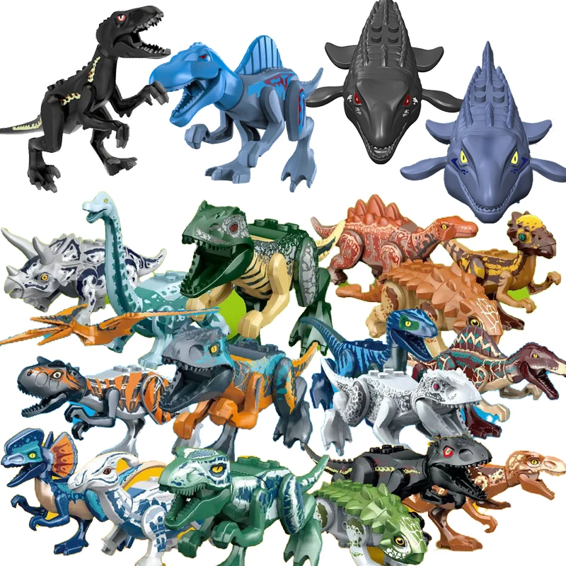 10 Bloques De Dinosaurios Para Construir – ABS Multicolor – Educativos Y Apilables – Incluye T-Rex, Triceratops Y Más