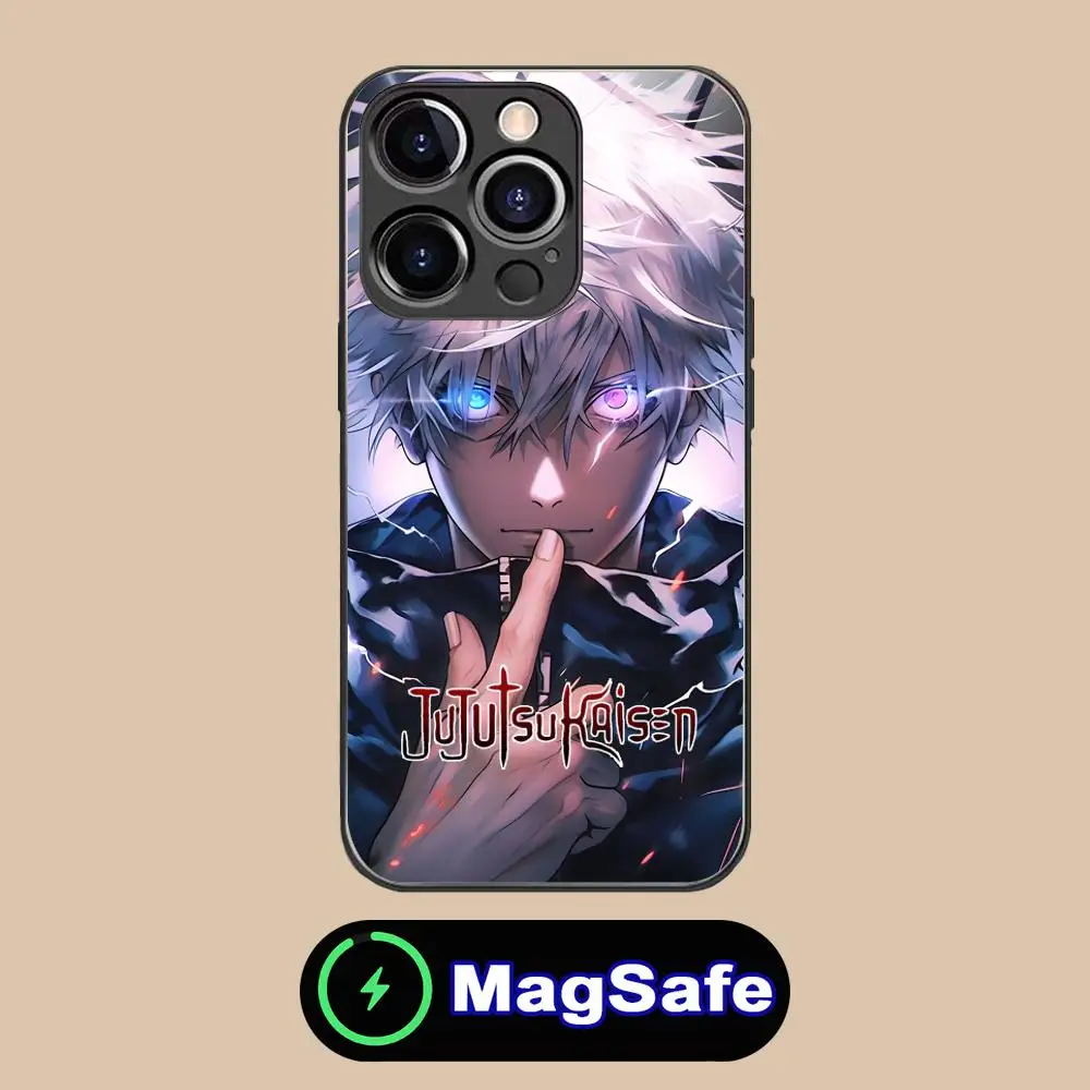 Jujutsu Kaisen Satoru Gojo Luxury Phone Case with MagSafe Glass Cover