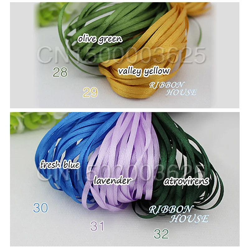 (40meters/lot) 1/8" (3mm) Single Face Satin Ribbon Webbing Decoration Gift Christmas Handmade DIY Ribbons