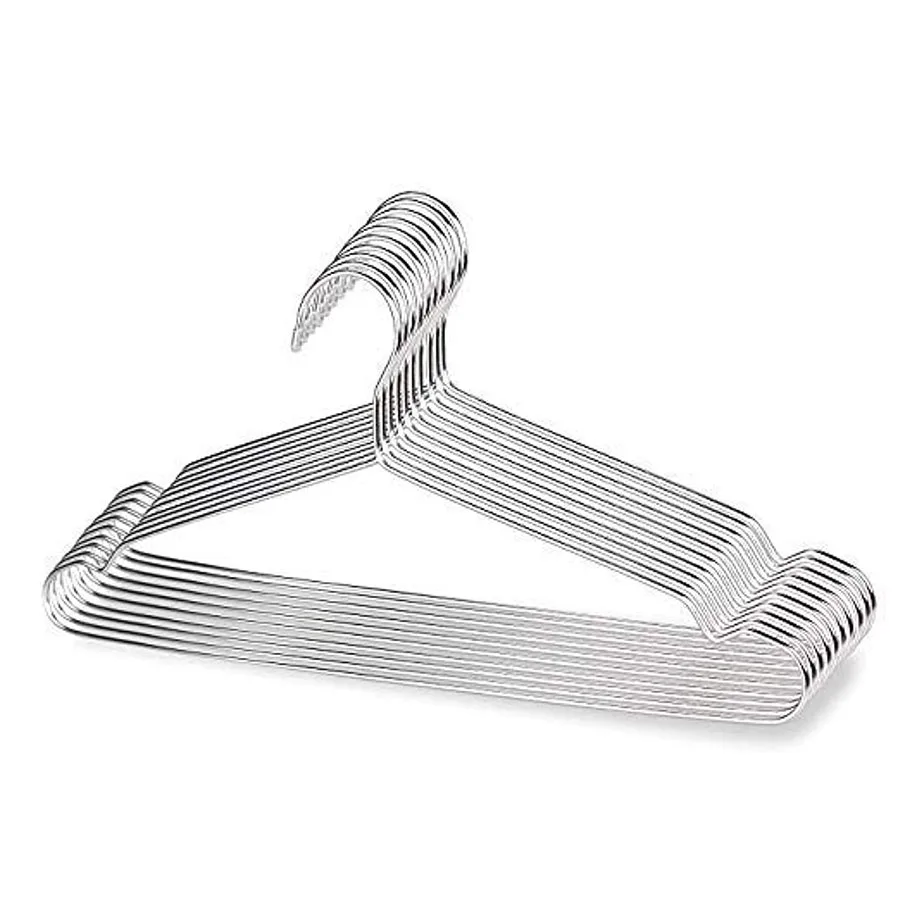 Wire Clothes Hanger Stainless Steel Metal Heavy Duty Non-Slip Slim Space Saving 16.5 Inch clothes hangers