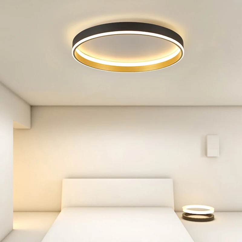 Plafonnier Led circulaire au design nordique minimaliste, design moderne, luminaire décoratif d'intérieur, idéal pour un salon ou une chambre à coucher