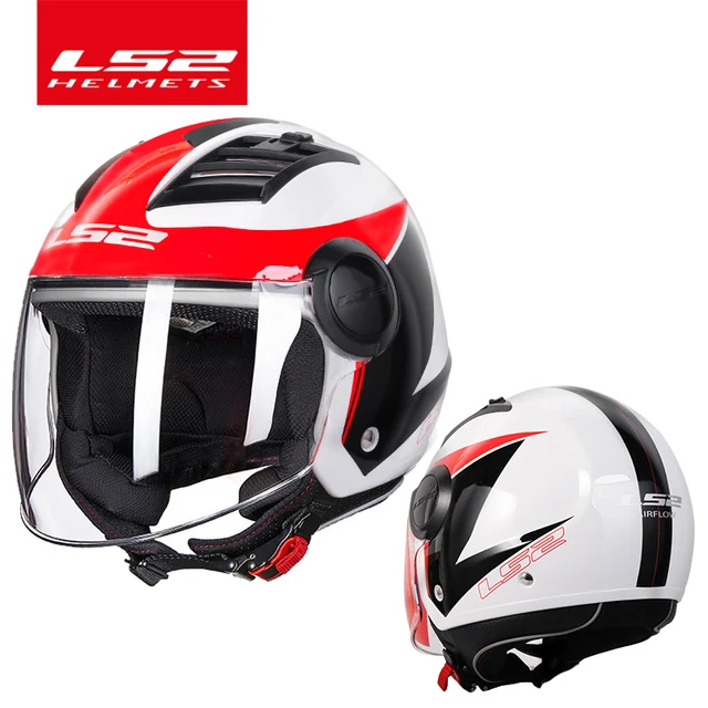 LS2 Airflow Motorcycle Helmet 3/4 Open 