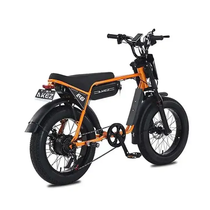AKEZ ZX Electric Bike Adults 20" Fat Tire 750W Motor 48V 13AH Battery Ebike Electric City Mountain Bicycle Front Fork Suspension