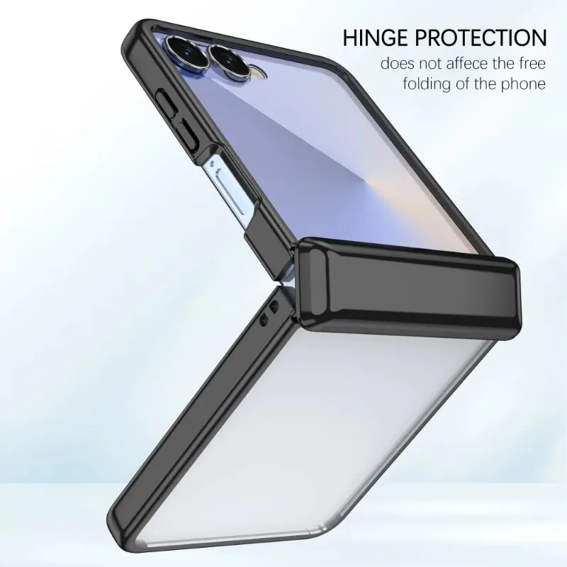 Electroplated Hinge Full Protection Case with Tempered Film Protective Cover