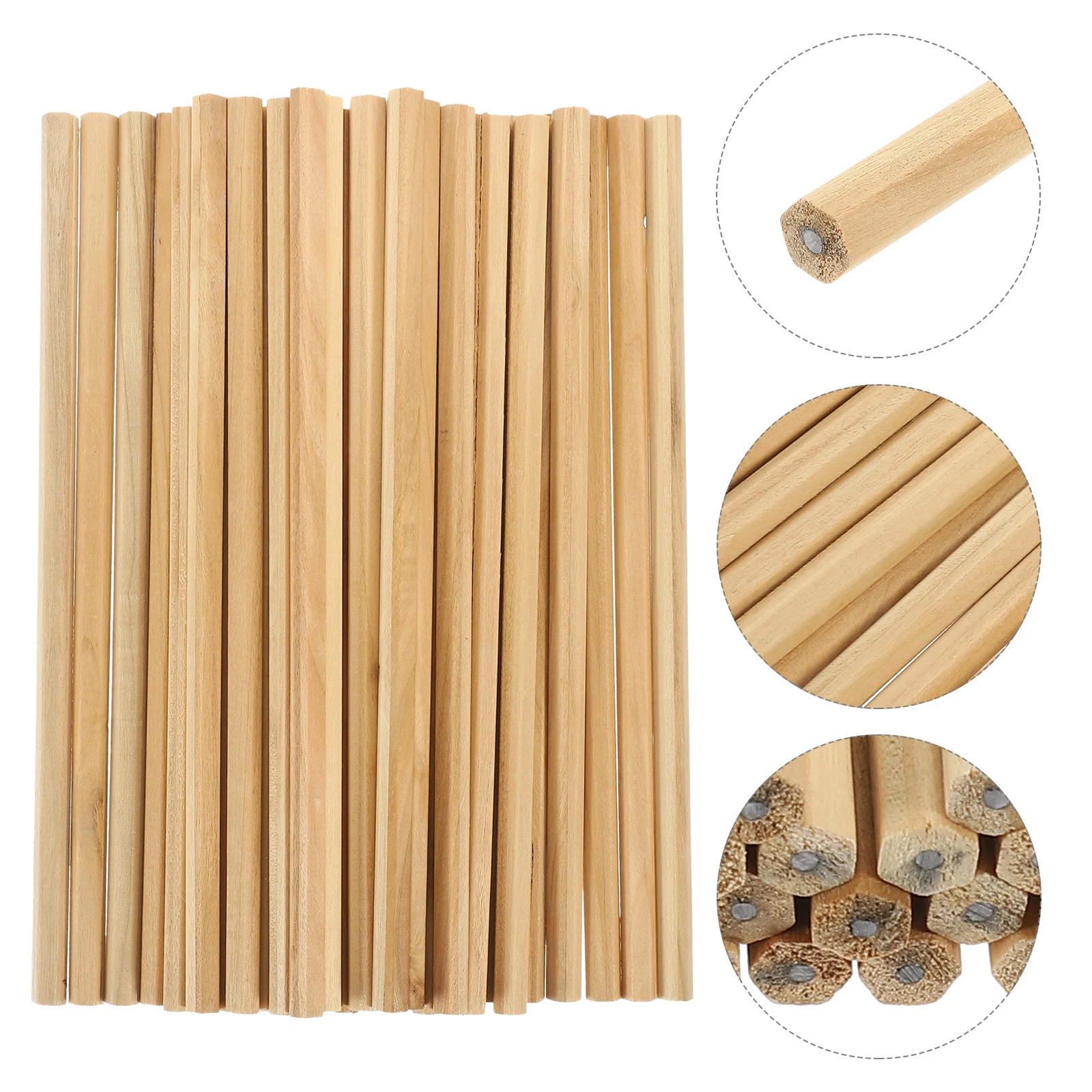 

Portable Pencils Round Rod Students Writing Wood Pocket Wooden Small Toddler