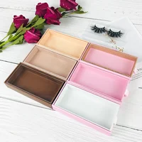 Wholesale Eyelashes Box Package Chololate Boxes  Packaging Print Logo Faux Cils Mink Eyelashes Magnetic Drawer Case Bulk Vendors 1