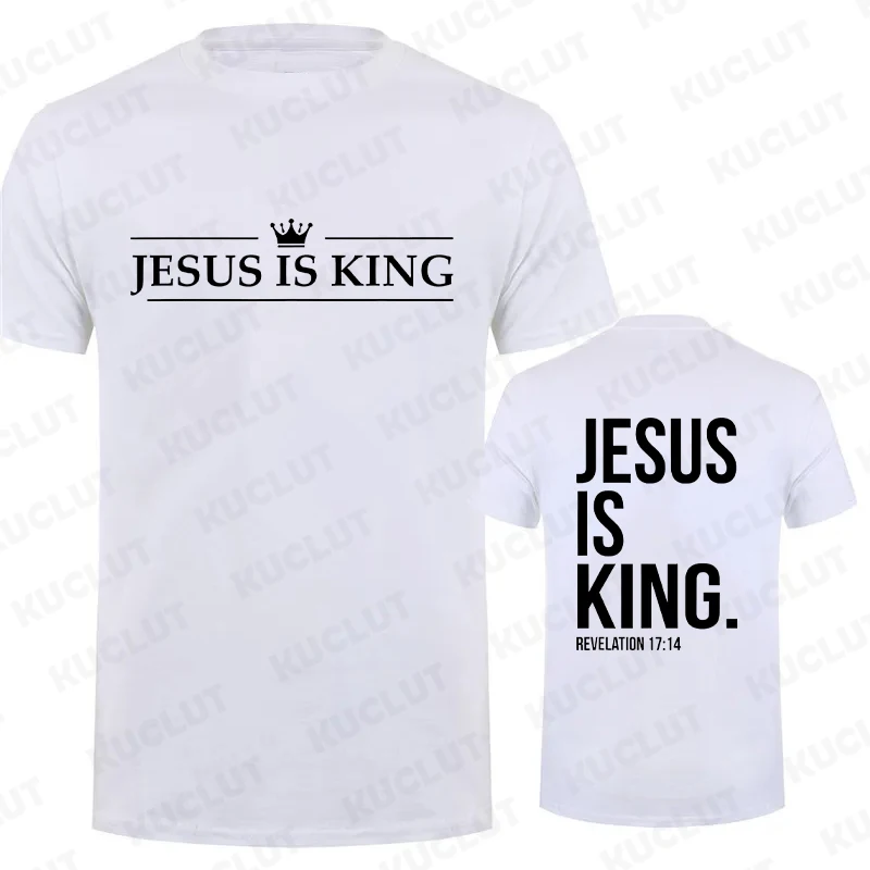 Men's Jesus Is King Graphic T-Shirt - Casual Summer Fashion Tee