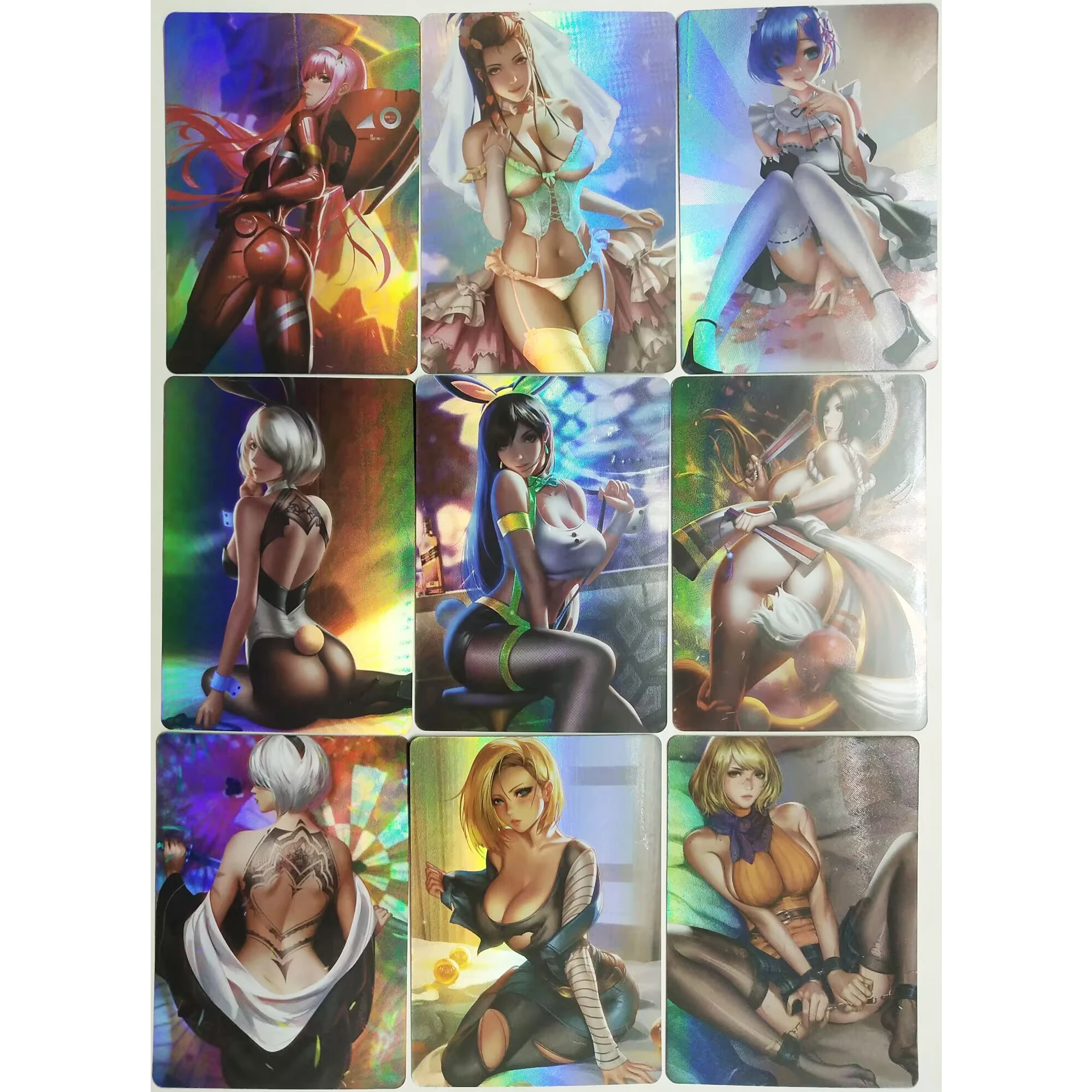 Diy Anime Girl Rem Marnie Nami Mai Shiranui Yor Forger ACG flash Cards 36Pcs/set Classic Game Anime Collection Cards Gift Toy