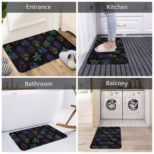 Final Fantasy Ff Szerepjáték Játék Nem Csúszás Doormat Vázlázza A Bath Hálószoba Szőnyeg Üdvözlő Szőnyeget - Image 4
