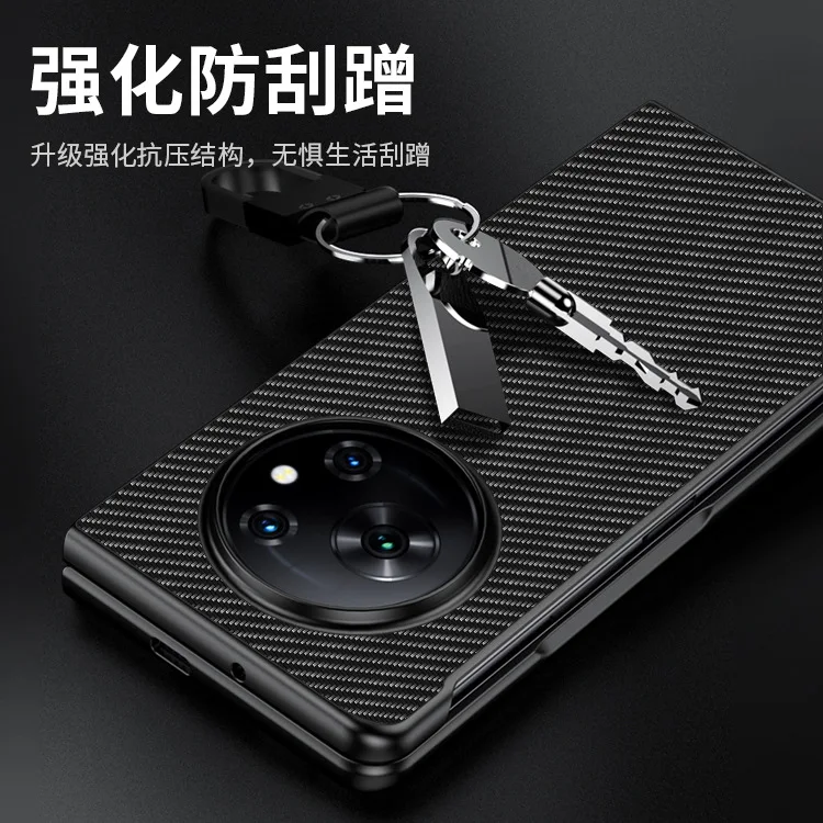 Luxury Carbon Fiber Case with Kevlar Pattern - Anti-Knock Business Cover