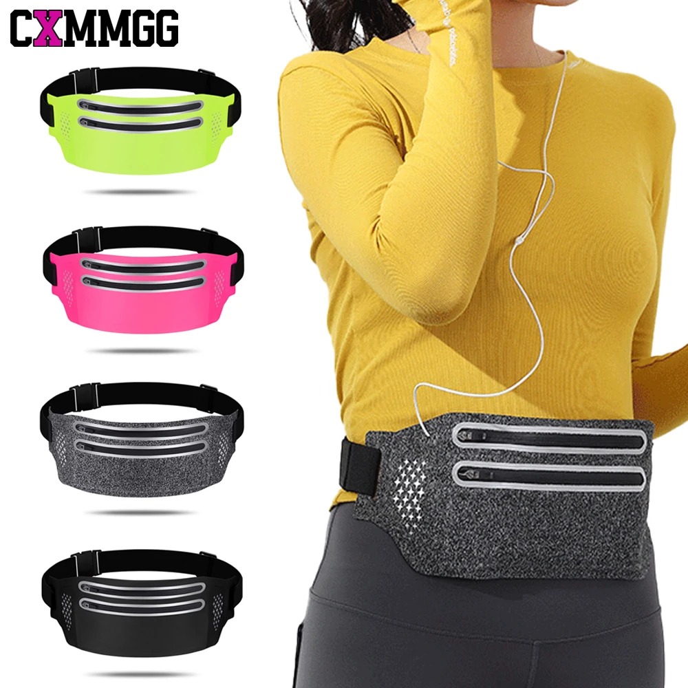 1PCS Fanny Pack Bulk-Waterproof Crossbody Waist Bag & 2 Zipper Pockets,Adjustable Running Belt for Travel,Sport for Men & Wome