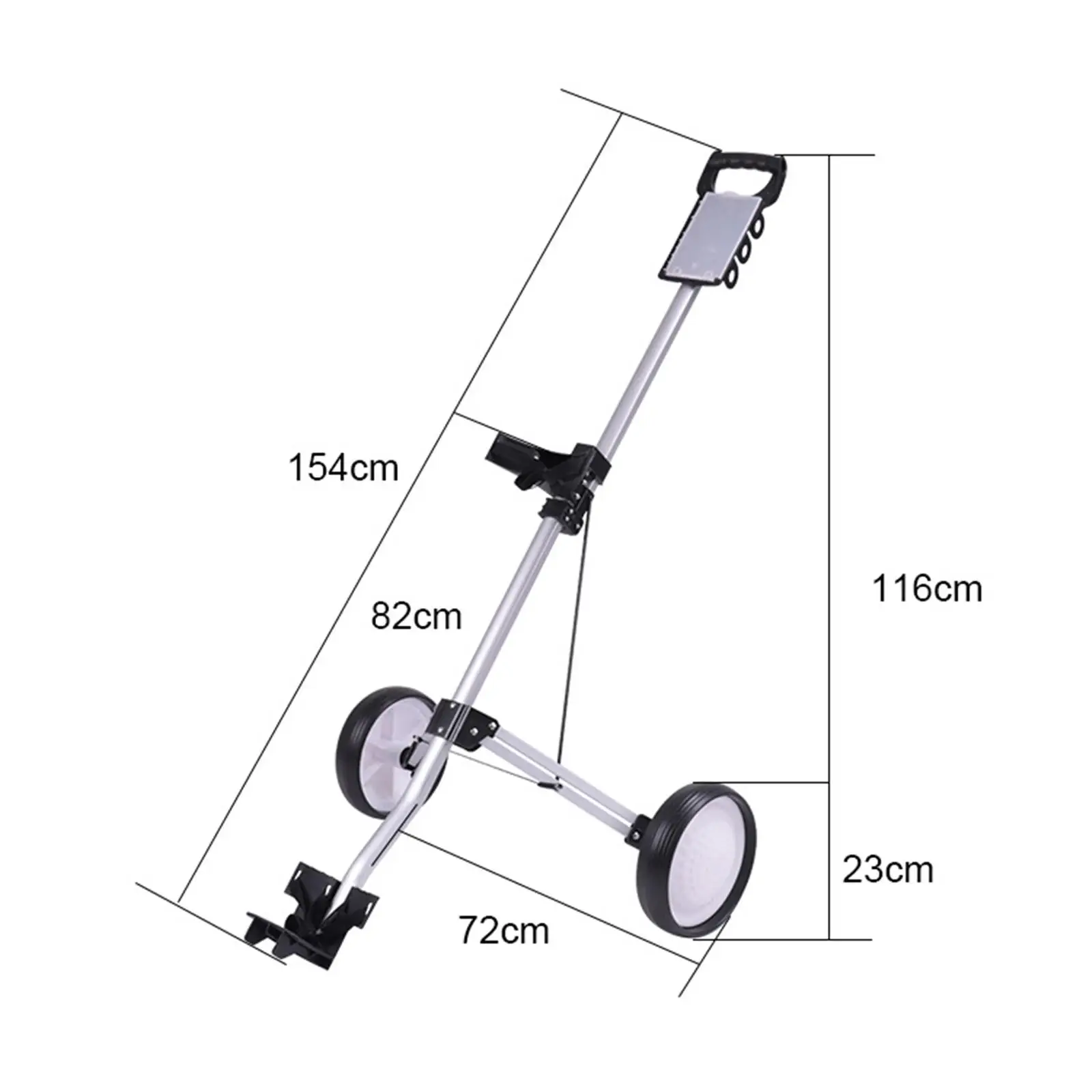 Golf Push Cart Lightweight with Scoreboard Foldable Aluminum Alloy Caddy Cart for Training Women Men Outdoor Golfers Golf Clubs