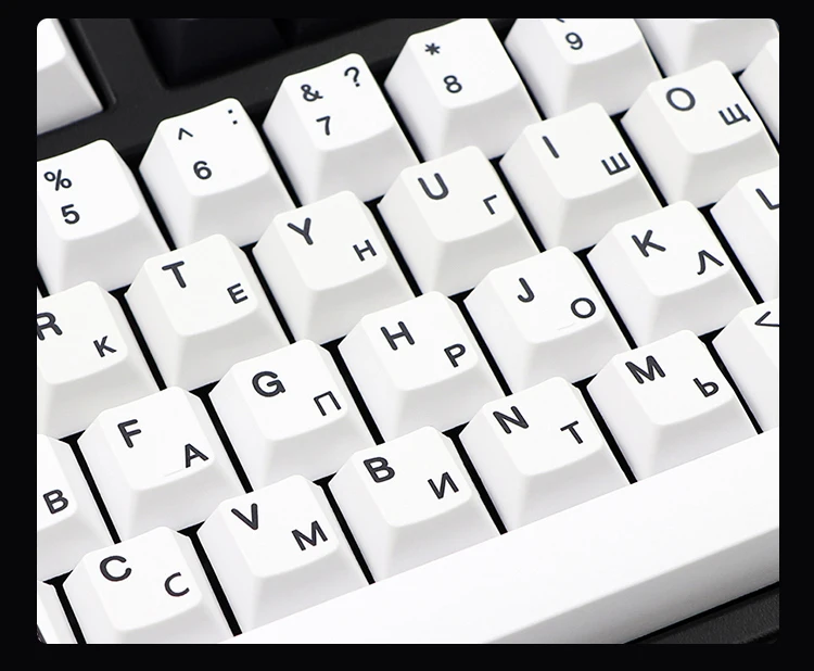 137 teclas gmk preto branco russo coreano