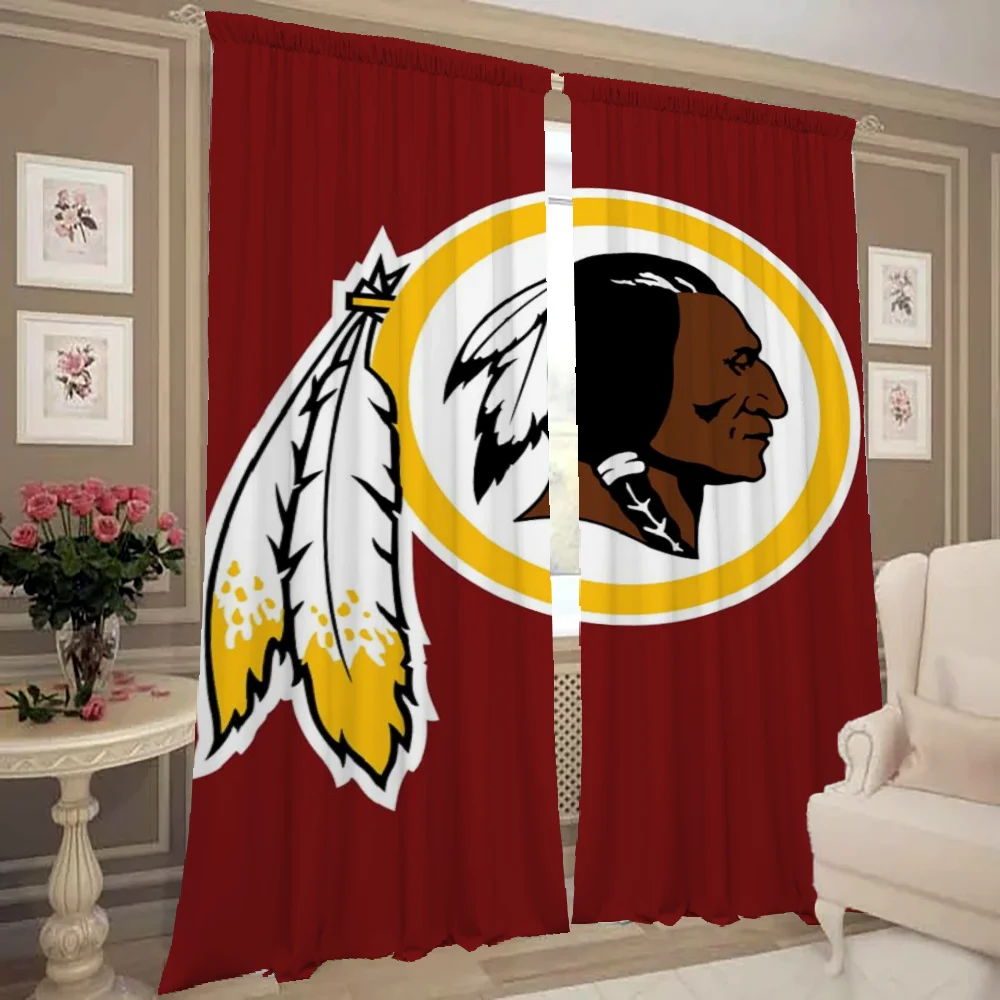 Kitchen Curtains for Living Room 2 Pieces Blackout Curtains Door Curtain W-washington C-commanders Bedroom Decoration Partition 2