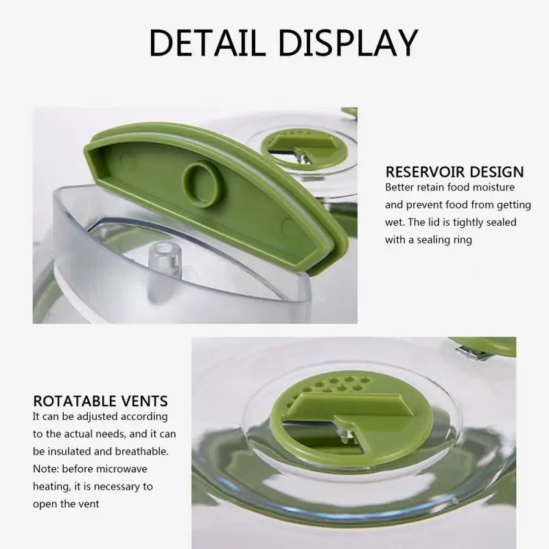 Microwave Splatter Cover Clear Microwave Cover for Food with Water Steamer and Handle 10 Inch Plate Covers Kitchen Gadgets