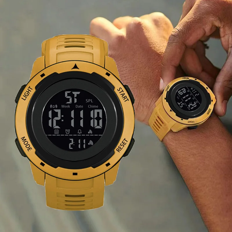 

Fashion LED Men's Original Infantry Watch Large Dial Luminous Waterproof Clock Student Outdoor Sports Electronic Wristwatch