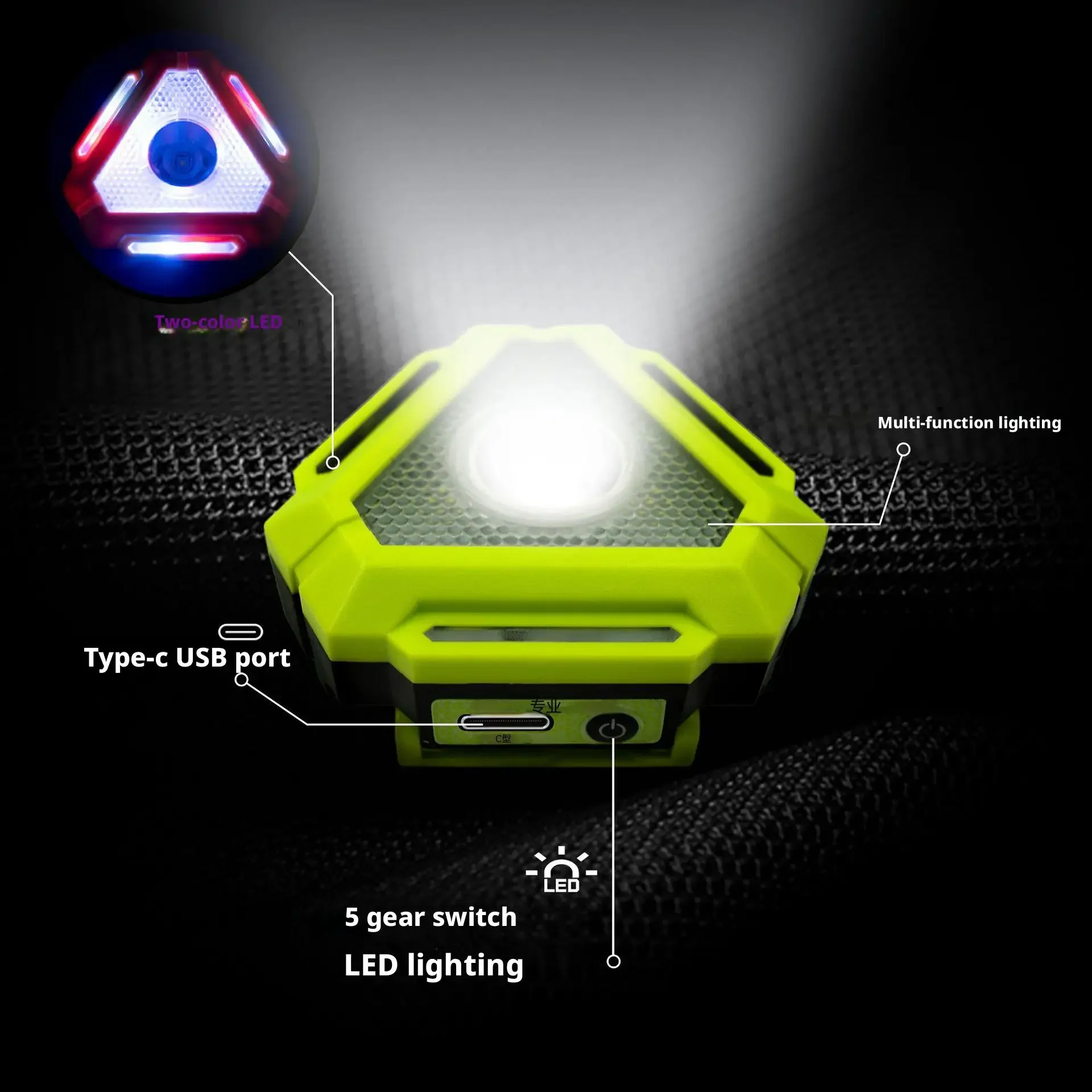 USB 충전 LED 헤드라이트 방수 강력한 라이트 헤드램프 야외 캠핑 야간 낚시를 위한 웨어러블 러닝 손전등