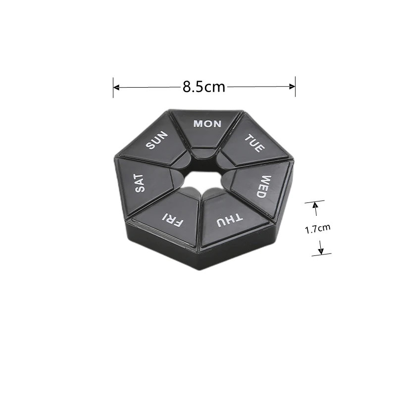 Pill Organizer Mini Portable Weekly Tablet Holder Travel Small Pills Cases Storage Container