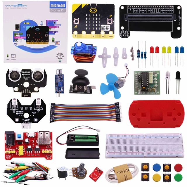 Yahboom Hot Selling Microbit Starter Sensor Kit for Beginner Compatible with V1.5/ V2 Board Robot Programming Toy Kit for Boys 1