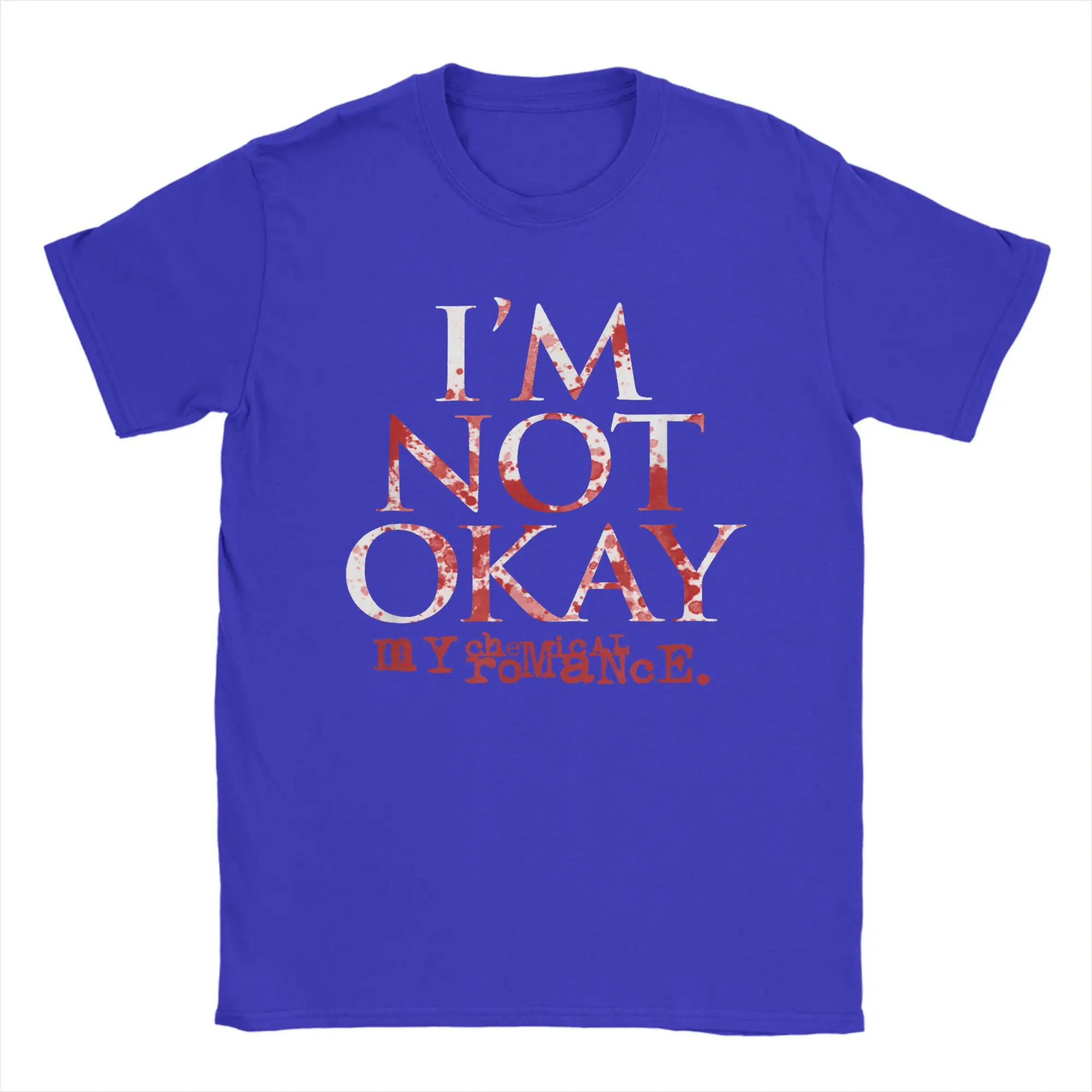 I'm Not Okay Graphic Vintage Men's T-Shirt - Short Sleeve Round Neck 100% Cotton Summer Tee