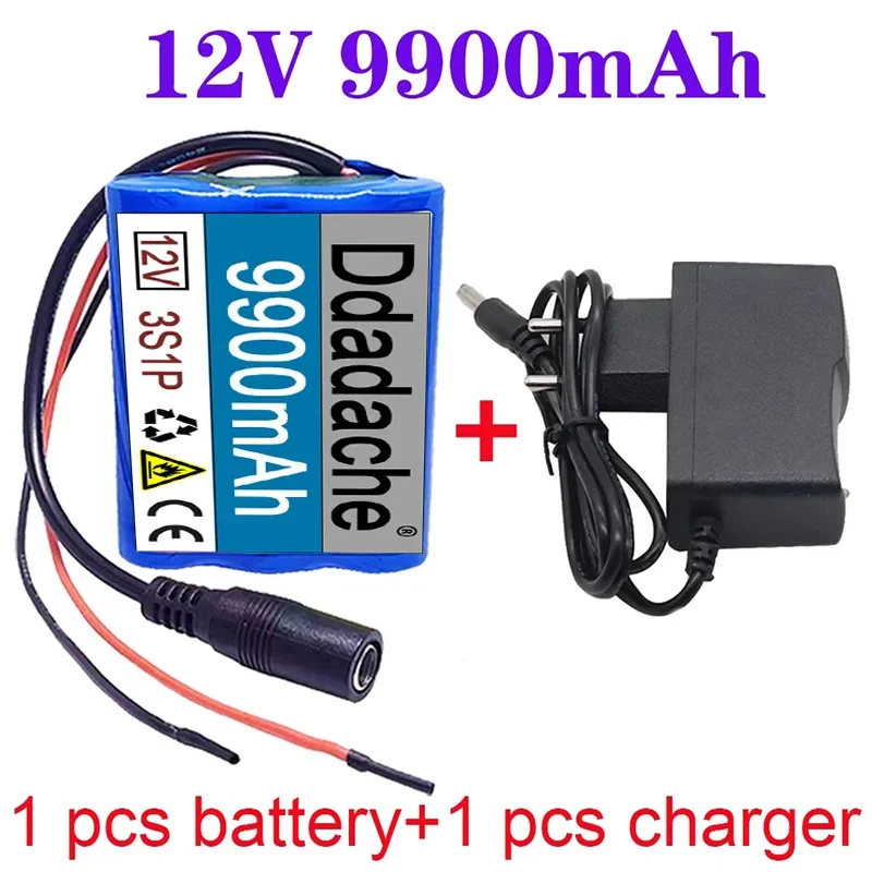 

100%New 3S1P Protection Board 12V 9900mAh Battery Pack 18650 LI-ION Battery 12.6V Super Charging Battery+charger Free Shipping