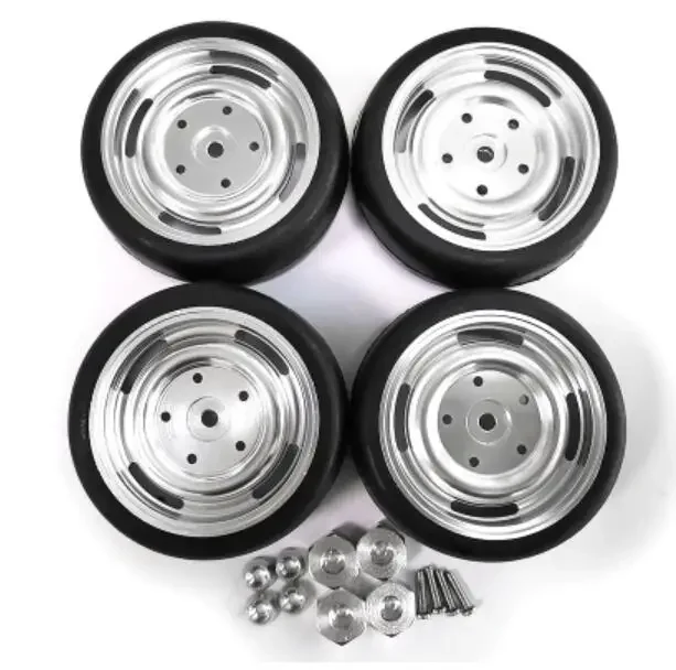 SUPYINI Pneumatico per Camion RC, Pneumatico per Ruota Posteriore RC da 2 Pezzi Diametro 55 Mm Adatto per Camion Telecomandato WPL D12 1/10 (Rosso