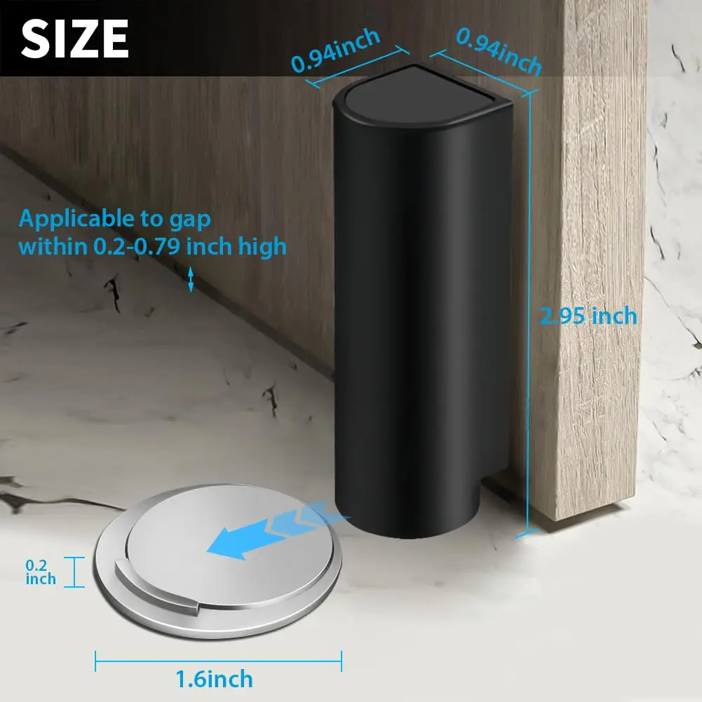Super Magnetic Door Stopper for Home, Office and Furniture Hardware-Wall Protector & Bumper for Hidden Door