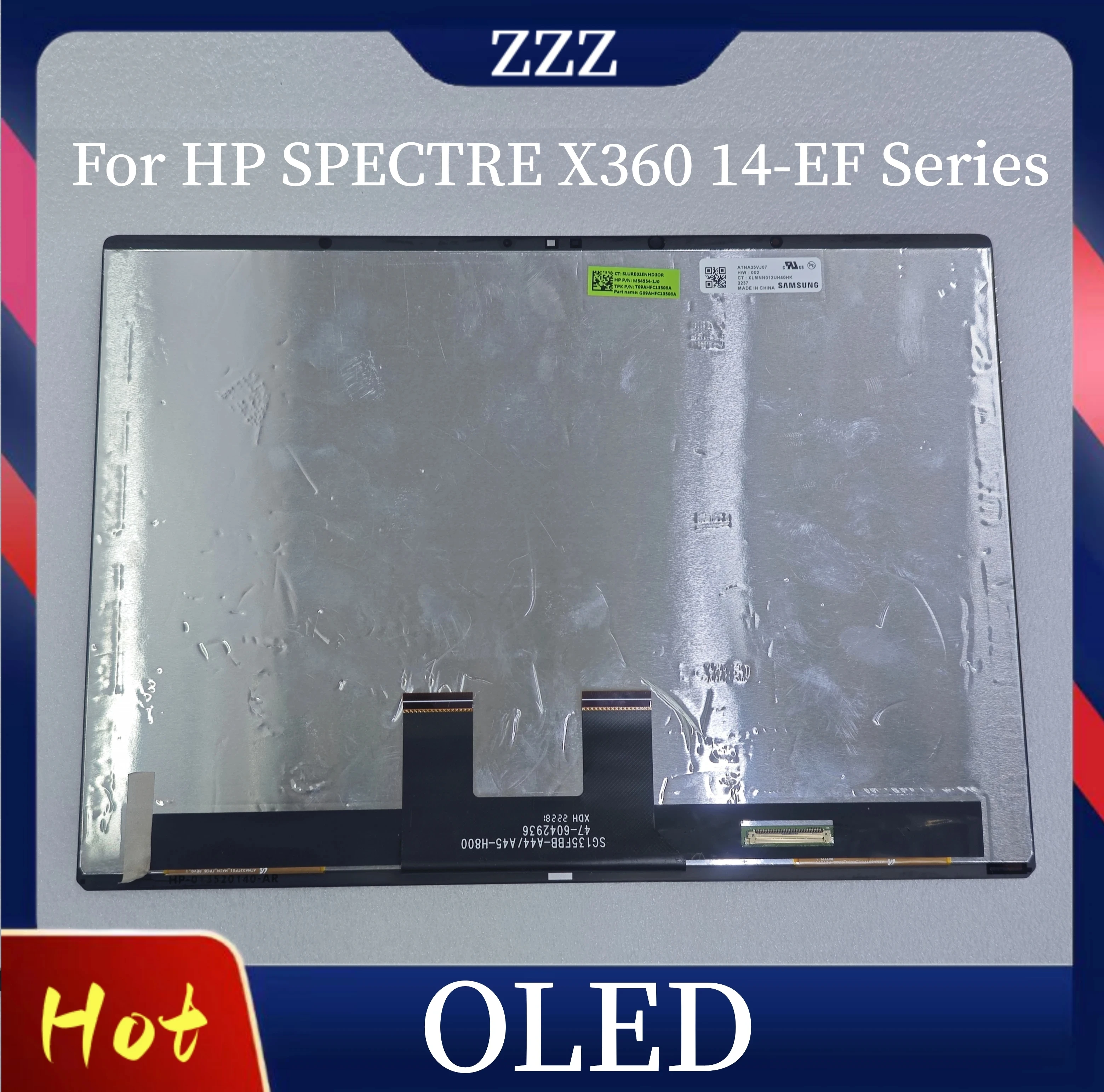 

Сенсорный ЖК-экран 13,5 дюйма в сборе для HP SPECTRE X360 14-EF 14T-EF AM-OLED, панель дисплея ATNA35VJ07 14-ef2000la ef2001TU EF2023DX