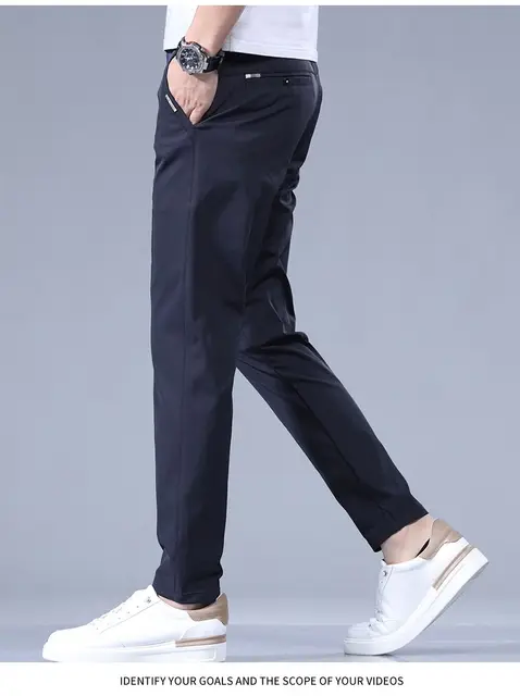 Pantalon Extensible à Séchage Rapide En Soie Glacée Respirant