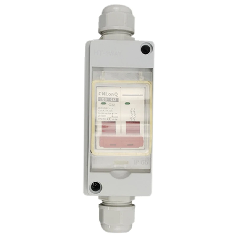 

Cnlonq 32A 500V PV DC отключение переключателя 2P Солнечный ток раковины нагрузки переключатель воздуха миниатюрный автоматический выключатель без кабеля